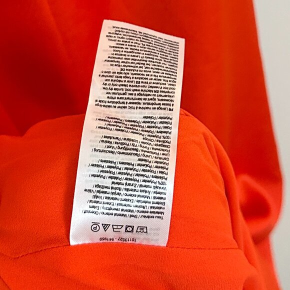 HALSTON Roselle One-Shoulder Cotton Blend Crepe Gown in Orange Spice Size US 2 - Picture 8 of 10